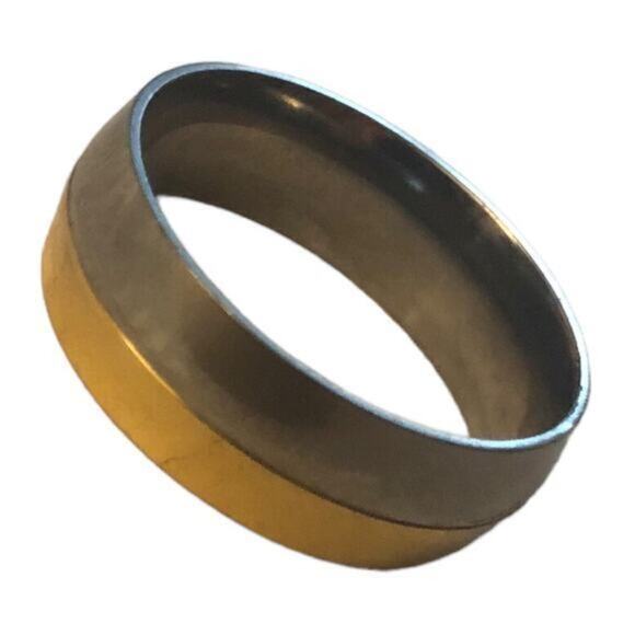 New two‎ toned titanium ring size 12 - Picture 1 of 3